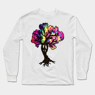 Hippie Peace Tree Long Sleeve T-Shirt